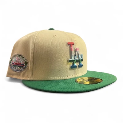 Los Angeles Dodgers Chrome and Green 50th Anniversary Patch Serape UV New Era 59FIFTY Fitted Hat