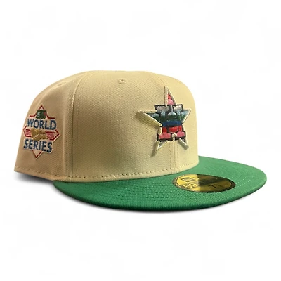 Houston Astros Chrome and Green 2022 WS Patch Serape UV New Era 59FIFTY Fitted Hat