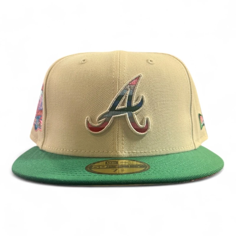 Atlanta Braves Chrome and Green 40th Anniversary Patch Serape UV New Era 59FIFTY Fitted Hat