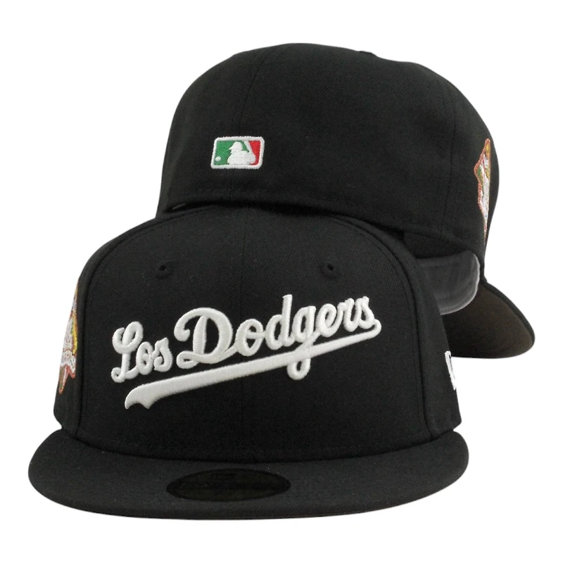 Los Angeles Dodgers Black "Los Dodgers" Viva Patch Dark Brown UV New Era 59FIFTY Fitted Hat