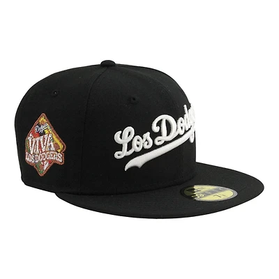Los Angeles Dodgers Black "Los Dodgers" Viva Patch Dark Brown UV New Era 59FIFTY Fitted Hat