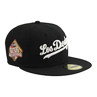 Los Angeles Dodgers Black "Los Dodgers" Viva Patch Dark Brown UV New Era 59FIFTY Fitted Hat