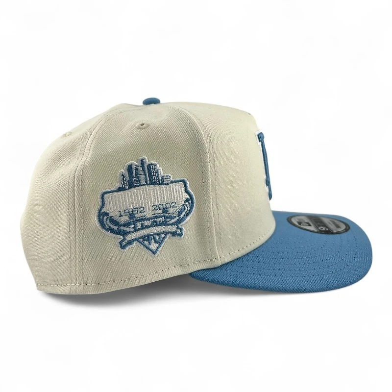 Los Angeles Dodgers Chrome and Sky Blue New Era 9FIFTY A-Frame Snapback Hat