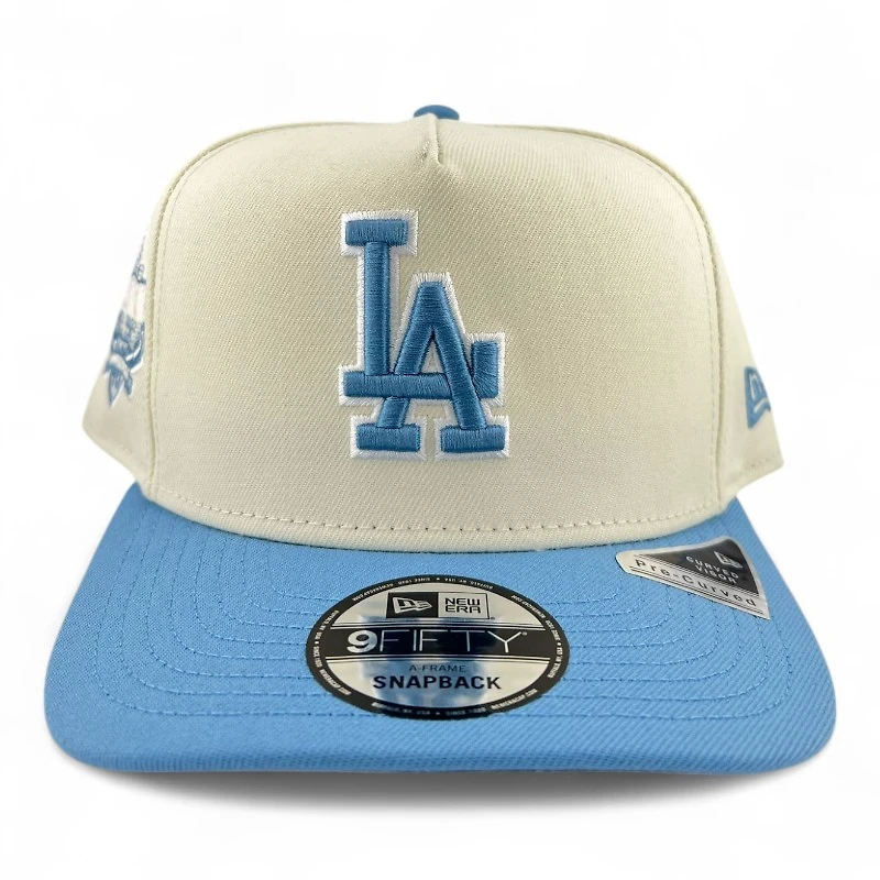 Los Angeles Dodgers Chrome and Sky Blue New Era 9FIFTY A-Frame Snapback Hat