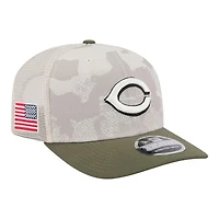 Cincinnati Reds 2025 Armed Forces Day New Era 9SEVENTY Stretch-Snap Hat
