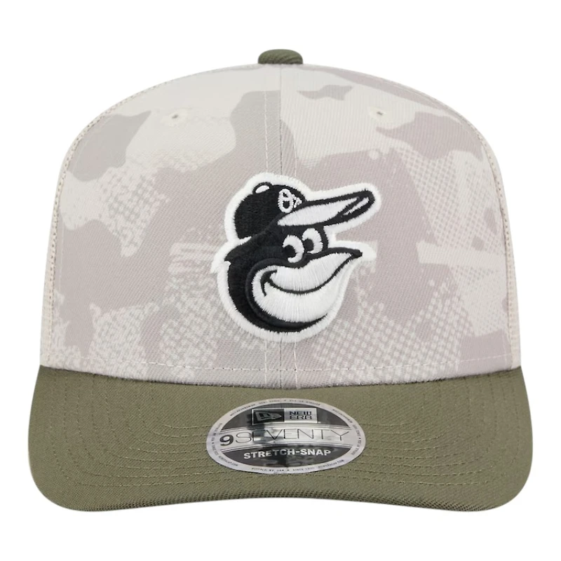 Baltimore Orioles 2025 Armed Forces Day New Era 9SEVENTY Stretch-Snap Hat