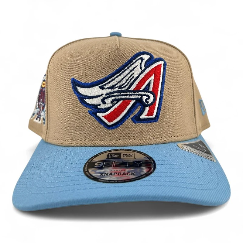 Los Angeles Angels Camel Metallic New Era 9FIFTY A-Frame Snapback Hat