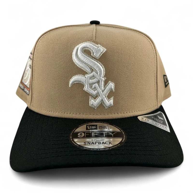 Chicago White Sox Camel Metallic New Era 9FIFTY A-Frame Snapback Hat