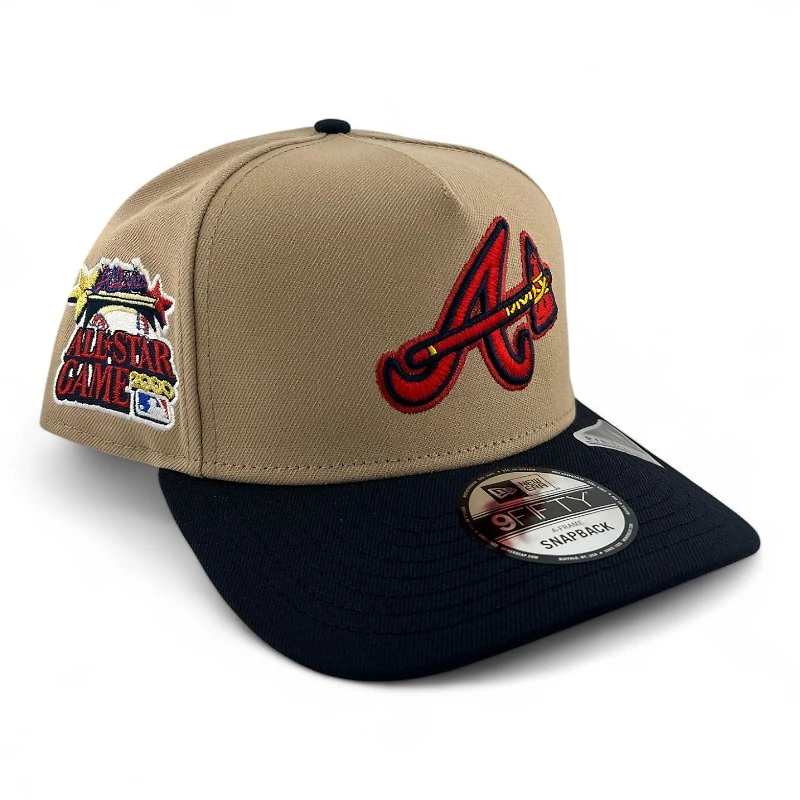 Atlanta Braves Camel Metallic New Era 9FIFTY A-Frame Snapback Hat