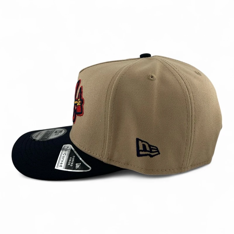 Atlanta Braves Camel Metallic New Era 9FIFTY A-Frame Snapback Hat