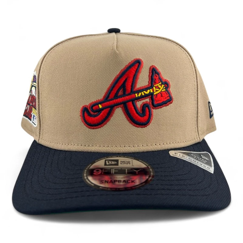 Atlanta Braves Camel Metallic New Era 9FIFTY A-Frame Snapback Hat