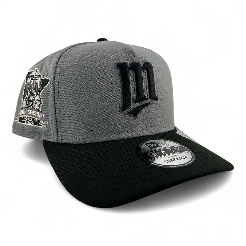Minnesota Twins Storm Black New Era 9FIFTY A-Frame Snapback Hat