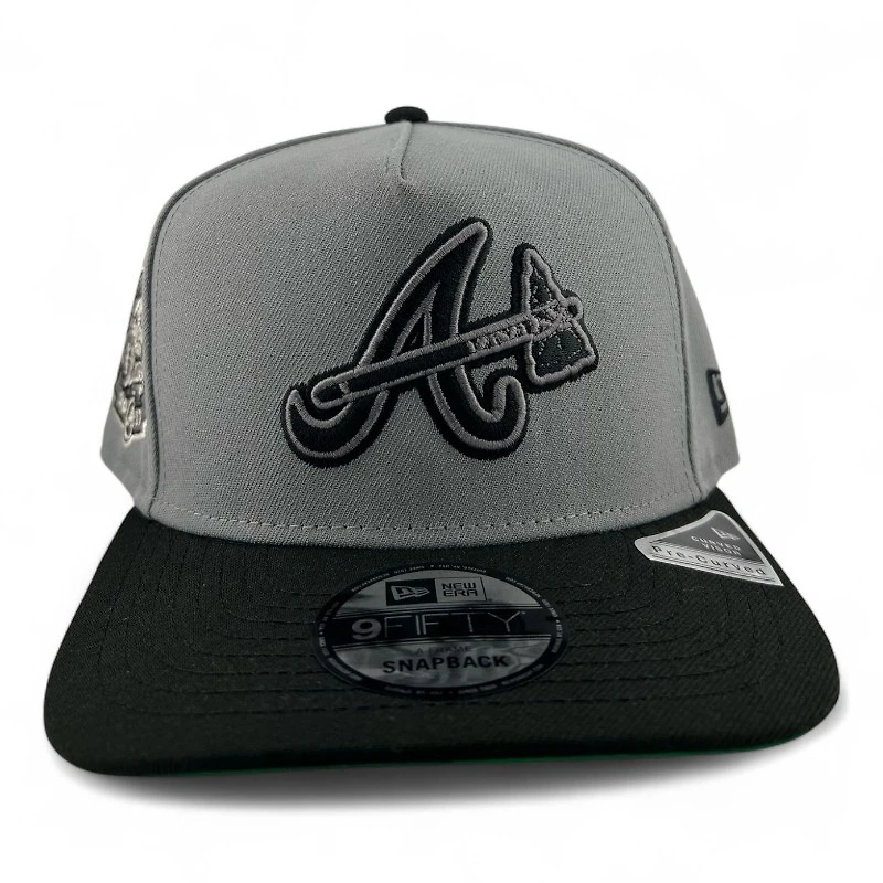 Atlanta Braves Storm Black New Era 9FIFTY A-Frame Snapback Hat