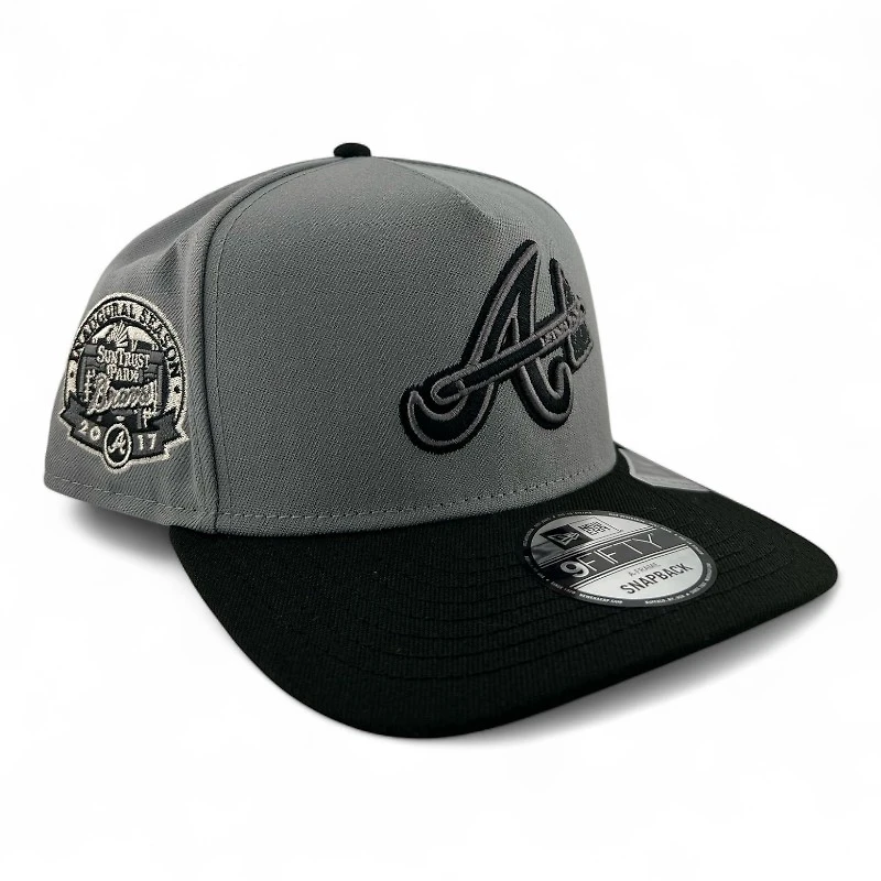 Atlanta Braves Storm Black New Era 9FIFTY A-Frame Snapback Hat