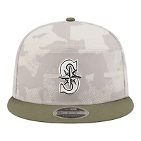 Seattle Mariners 2025 Armed Forces Day New Era 9FIFTY Split Panel Snapback Hat