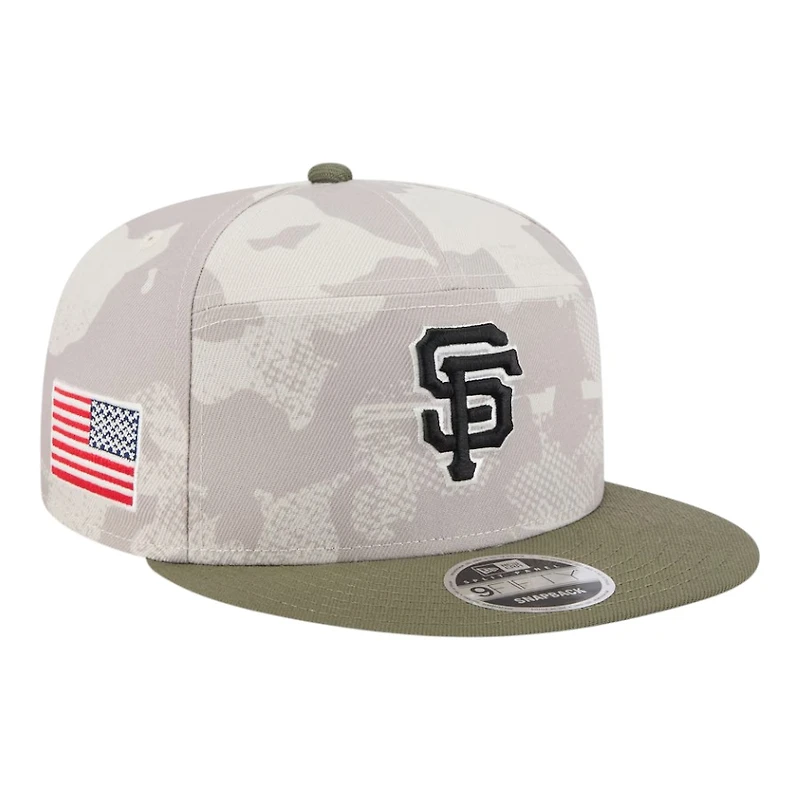 San Francisco Giants 2025 Armed Forces Day New Era 9FIFTY Split Panel Snapback Hat