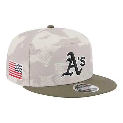 Oakland Athletics 2025 Armed Forces Day New Era 9FIFTY Split Panel Snapback Hat