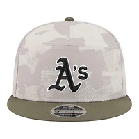 Oakland Athletics 2025 Armed Forces Day New Era 9FIFTY Split Panel Snapback Hat