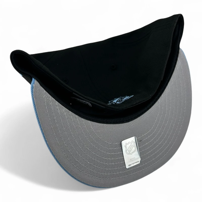 Utah Hockey Club Black and Blue Script Inaugural Season Patch Gray UV New Era 59FIFTY Fitted Hat