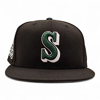 Seattle Mariners Black 20th Anniversary Patch Grey UV New Era 59Fifty Fitted Hat