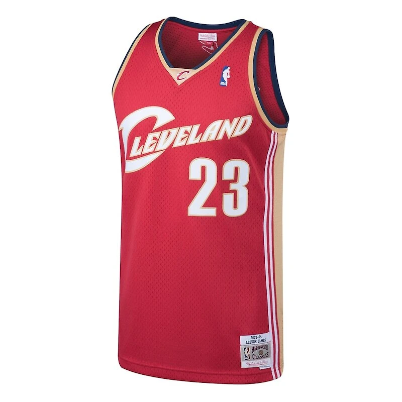 Youth LeBron James Cleveland Cavaliers Mitchell & Ness Hardwood Classics Swingman Red Jersey