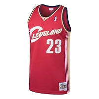 Youth LeBron James Cleveland Cavaliers Mitchell & Ness Hardwood Classics Swingman Red Jersey