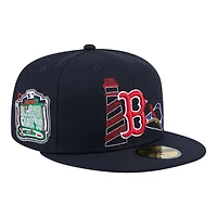 Boston Red Sox Navy State Stitch New Era 59FIFTY Fitted Hat