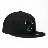 Tennessee Volunteers White on Black Outline Black Power T New Era 9FIFTY Snapback Hat
