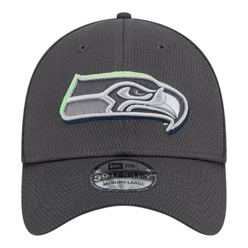 Seattle Seahawks Graphite 2024 NFL Draft New Era 39THIRTY Flex Hat