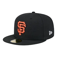 San Francisco Giants Black with Pattern New Era 59FIFTY Fitted Hat