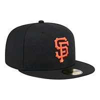 San Francisco Giants Black with Pattern New Era 59FIFTY Fitted Hat