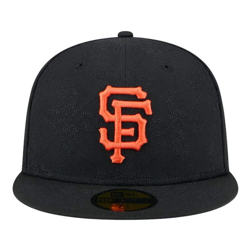 San Francisco Giants Black with Pattern New Era 59FIFTY Fitted Hat