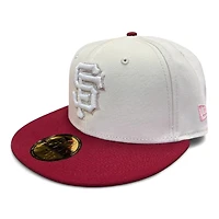 San Francisco Giants Chrome and Cardinal 50th Anniversary Patch Pink UV New Era 59FIFTY Fitted Hat