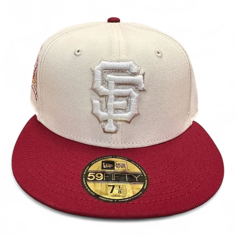San Francisco Giants Chrome and Cardinal 50th Anniversary Patch Pink UV New Era 59FIFTY Fitted Hat