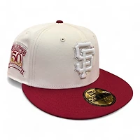 San Francisco Giants Chrome and Cardinal 50th Anniversary Patch Pink UV New Era 59FIFTY Fitted Hat