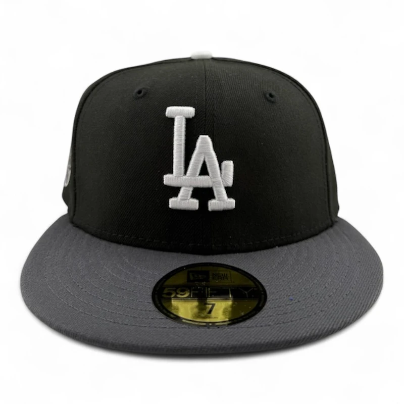 Los Angeles Dodgers Black and Graphite Viva Patch Gray UV New Era 59FIFTY Fitted Hat