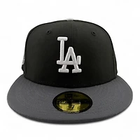 Los Angeles Dodgers Black and Graphite Viva Patch Gray UV New Era 59FIFTY Fitted Hat