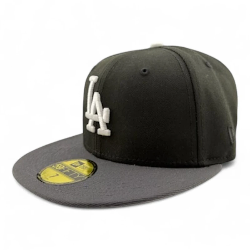 Los Angeles Dodgers Black and Graphite Viva Patch Gray UV New Era 59FIFTY Fitted Hat