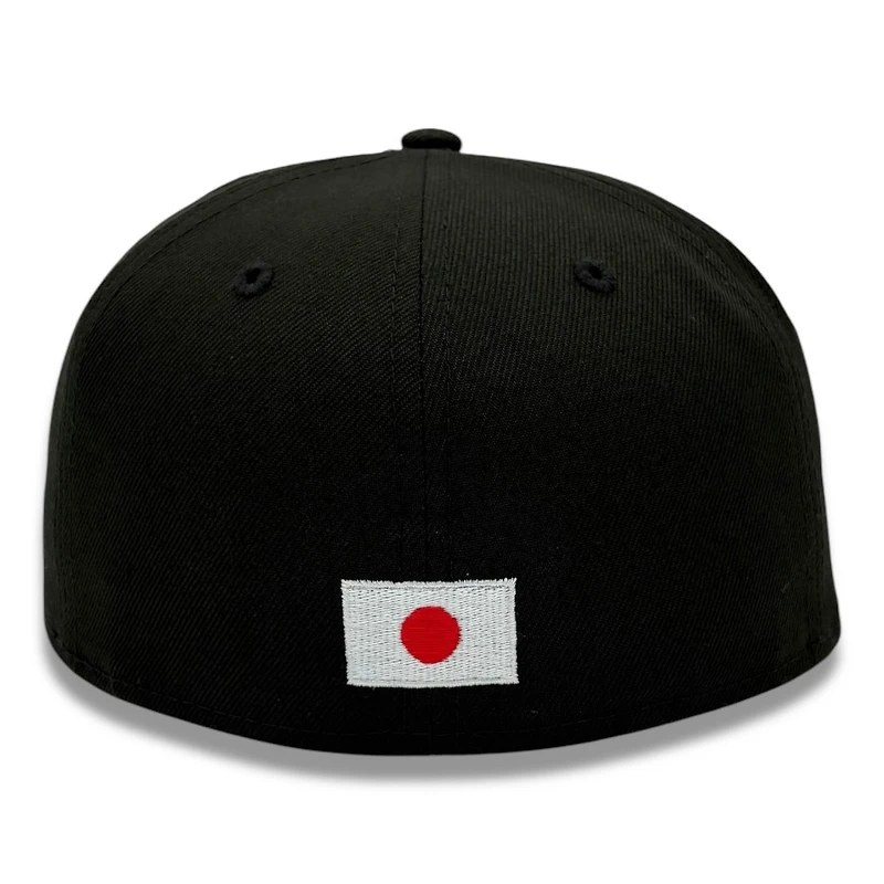 Los Angeles Dodgers Black Script Tokyo Series Patch Gray UV New Era 59FIFTY Fitted Hat