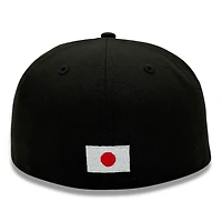 Los Angeles Dodgers Black Script Tokyo Series Patch Gray UV New Era 59FIFTY Fitted Hat