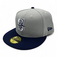 Seattle Mariners Gray and Dark Blue with UV New Era 59FIFTY Fitted Hat