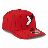 Chicago White Sox Red and Black Pinstripe 2025 City Connect New Era 9SEVENTY Adjustable Hat