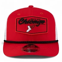 Chicago White Sox Red and White Trucker Mesh Roper 2025 City Connect New Era 9SEVENTY Adjustable Hat