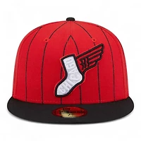 Chicago White Sox Red and Black Pinstripe 2025 City Connect Fan Pack New Era 59FIFTY Fitted Hat