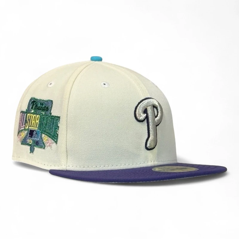 Philadelphia Phillies Chrome and Purple 1996 ASG Patch Gray UV New Era 59FIFTY Fitted Hat