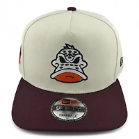 Anaheim Ducks Chrome and Maroon NHL New Era 9FIFTY A-Frame Snapback Hat