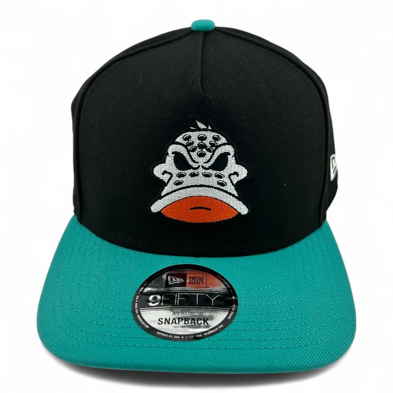Anaheim Ducks Black and Teal NHL New Era 9FIFTY A-Frame Snapback Hat
