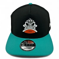Anaheim Ducks Black and Teal NHL New Era 9FIFTY A-Frame Snapback Hat