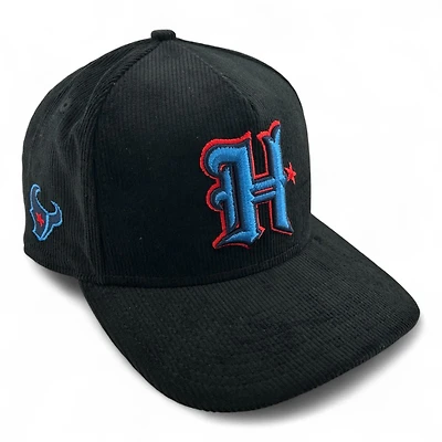Houston Texans Black Corduroy New Era 9FIFTY A-Frame Snapback Hat