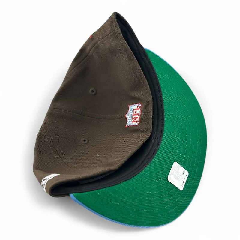 Houston Oilers Walnut and Rad Blue 75 Years Patch Green UV New Era 59FIFTY Fitted Hat